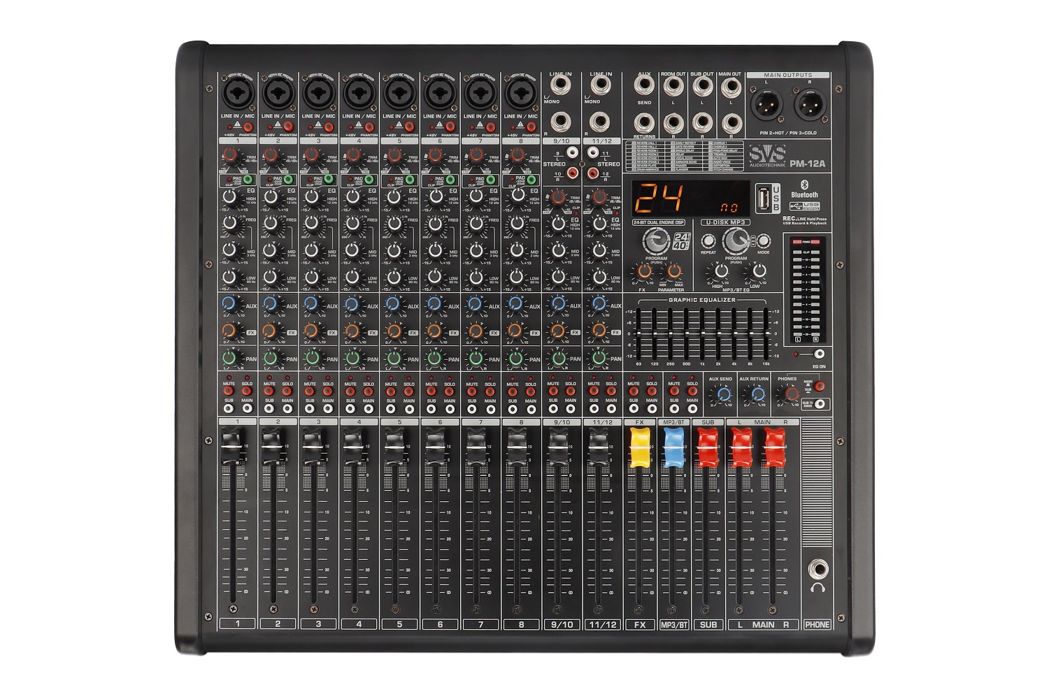 SVS Audiotechnik mixers PM-12A Активный аналоговый микшерный пульт, 12-канальный в Томской области